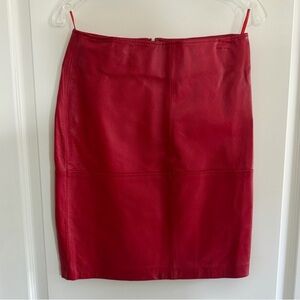 Newport News Vibrant Red Pencil Skirt